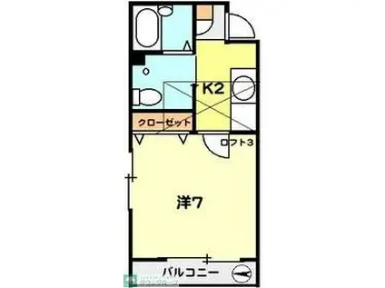 ルグラン中村橋(1K/1階)の間取り写真