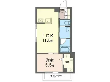 シャーメゾン南太田(1LDK/2階)の間取り写真