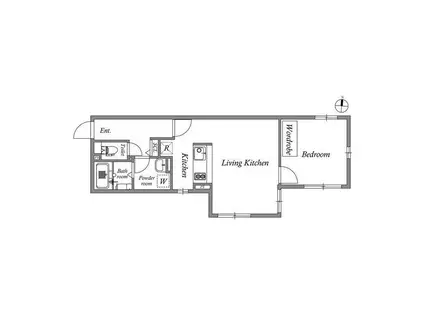 PASEO新中野(1LDK/2階)の間取り写真
