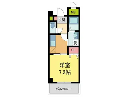 セイバリー仁川(1K/2階)の間取り写真