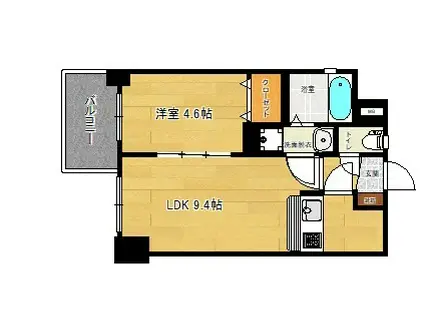 リファレンス九品寺(1LDK/7階)の間取り写真