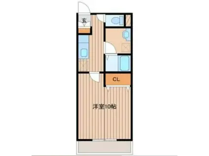 RESIDENZ.S.S(1K/1階)の間取り写真