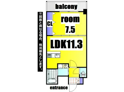 NO.65 ORIENT CROSSING TOWER(1LDK/11階)の間取り写真