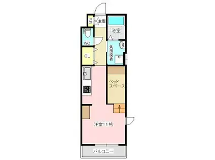 MSステージ蟻ヶ崎(ワンルーム/2階)の間取り写真