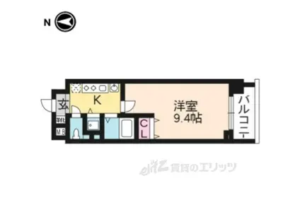 プレミアムステージ京大前303(1K/3階)の間取り写真