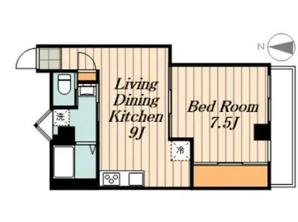 アーバンハウス松本(1LDK/4階)の間取り写真