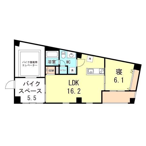 EG-12B(1LDK/8階)の間取り写真