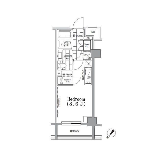 ONE ROOF FLAT TSUKISHIMA(ワンルーム/7階)の間取り写真