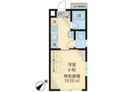 西武池袋線 ひばりケ丘駅(東京) 徒歩5分 3階建 築11年(1K/3階)の間取り写真