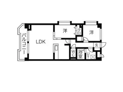 リーブル御器所(2LDK/4階)の間取り写真