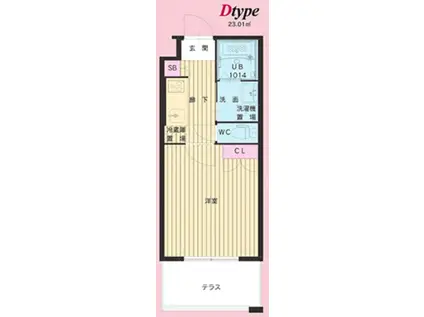 ORIENT 111(1K/8階)の間取り写真