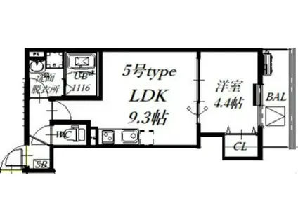 D PORTA ANNEX(1LDK/1階)の間取り写真