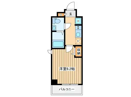 グロース西横浜(1K/8階)の間取り写真