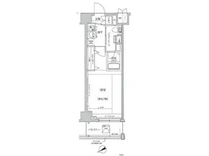 パティーナ十条DUO(1K/3階)の間取り写真