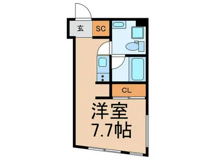 PREAS志村三丁目(ワンルーム/3階)の間取り写真