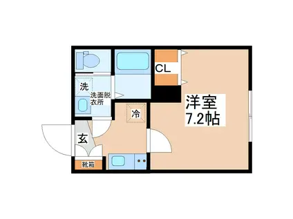 メゾン・ド・アミティ(1K/1階)の間取り写真