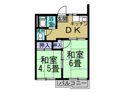 フォーブル渋谷(2DK/1階)の間取り写真