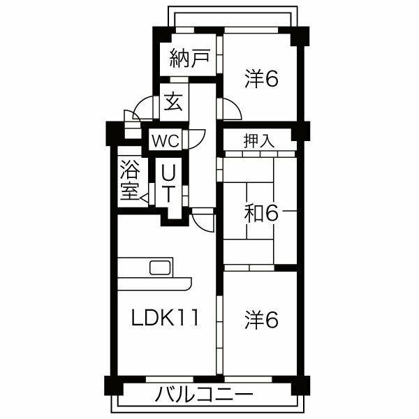 ファミール小幡(3SLDK/3階)の間取り写真