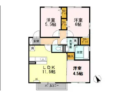 グラン・ボヌール(3LDK/2階)の間取り写真