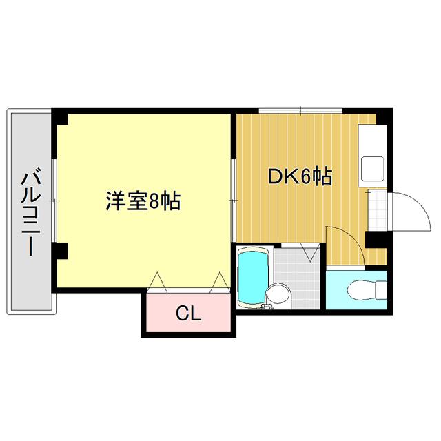 フレグランスみなみ3(1DK/3階)の間取り写真