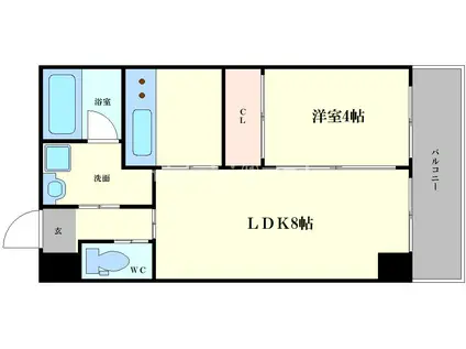 FELISTA HORIE(1LDK/3階)の間取り写真