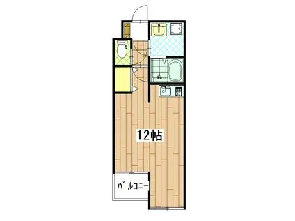 パインビレッジ(ワンルーム/2階)の間取り写真