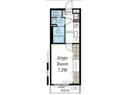 リブリ・宮原(1K/3階)の間取り写真