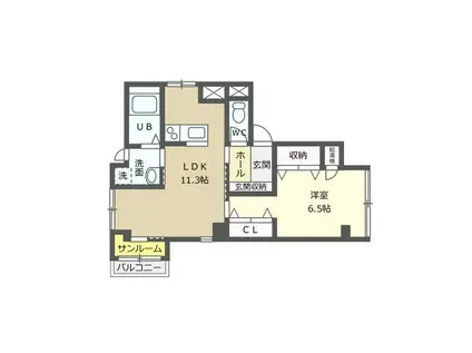 せせらぎBUILD(1LDK/2階)の間取り写真