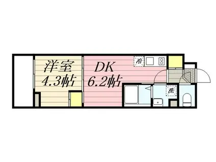HF西巣鴨レジデンスII(1DK/2階)の間取り写真