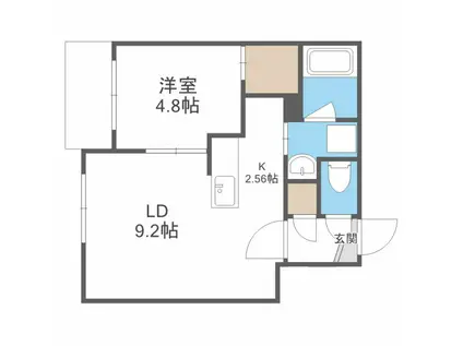 RESIDENCE N8 レジデンスN8(1LDK/4階)の間取り写真