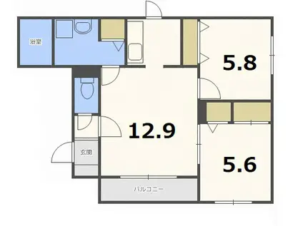 J-PONY(2LDK/2階)の間取り写真