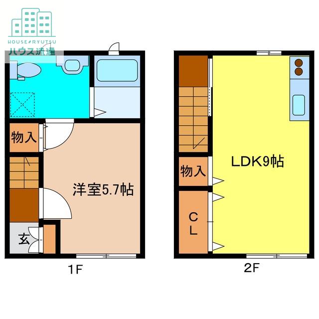 メゾン新鳥栖C(1LDK/1階)の間取り写真