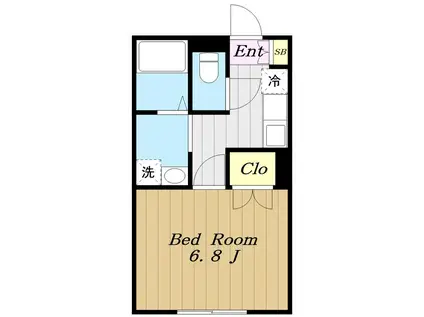 アムール ソレイユ(1K/2階)の間取り写真