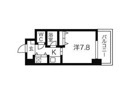 AXIS桜通内山(1K/12階)の間取り写真