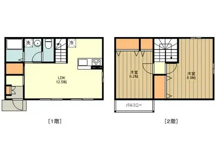 RUHE ONE(2LDK/1階)の間取り写真