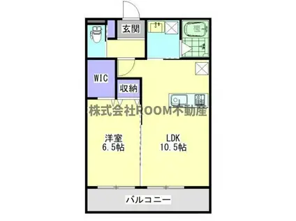 サンハイムサザン一万城(1LDK/2階)の間取り写真