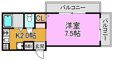 ファーストネット(1K/3階)の間取り写真