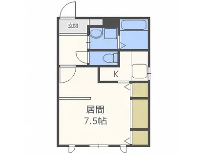 ツヴァイトロジック(1K/5階)の間取り写真