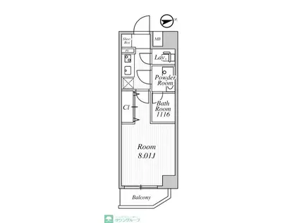 WING TERRACE 大鳥居(1K/6階)の間取り写真