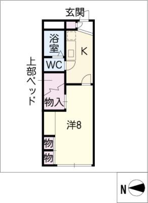 レオパレスWAON(1K/1階)の間取り写真
