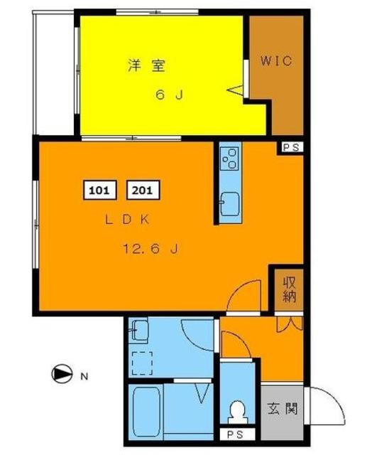 高円寺パレスマンション(1LDK/1階)の間取り写真