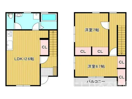 オレンジハイツI(2LDK/1階)の間取り写真