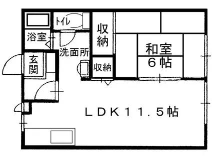 サンガーデン南1号地(1LDK/2階)の間取り写真