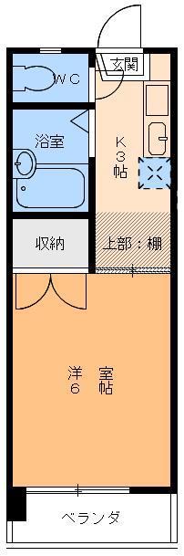 ハイツフォーラム(1K/5階)の間取り写真