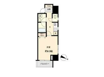 KDX定禅寺通レジデンス(1K/5階)の間取り写真