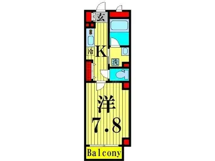 リプレII(1K/2階)の間取り写真