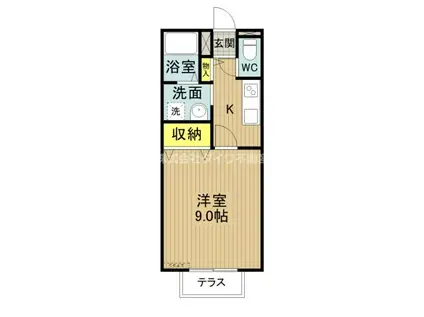 COZYCOURT東岡崎(1K/2階)の間取り写真