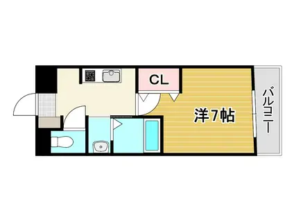 AILE青木(1K/3階)の間取り写真