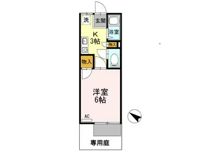 ホーミー前田(1K/1階)の間取り写真