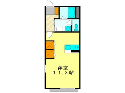 キャッスル豊四季(ワンルーム/1階)の間取り写真